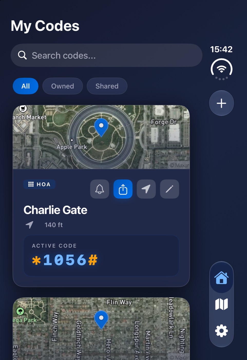 Gate Code on iPhone Duo's outer display